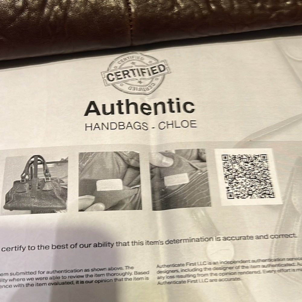 FLASH SALE🔥🔥BEAUTIFUL AUTHENTIC VINTAGE CHLOE(W/COA)💗💗💗 - Picture 13 of 13